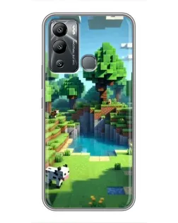 Чехол для Infinix Hot 12i с картинкой «Minecraft летний день»