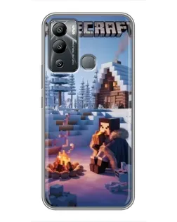 Чехол для Infinix Hot 12i с картинкой «Зимний Minecraft»