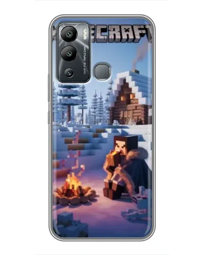 Чехол для Infinix Hot 12i с картинкой «Зимний Minecraft» Чехол для Infinix Hot 12i с картинкой «Зимний Minecraft»