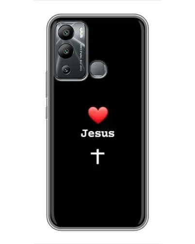 Чехол для Infinix Hot 12i с картинкой «Сердце - Jesus»
