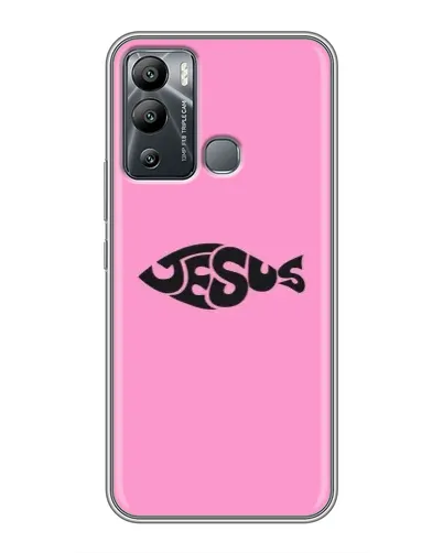 Чехол для Infinix Hot 12i с картинкой «Розовый символ  Jesus»