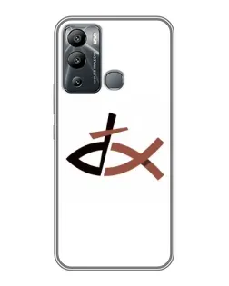 Чехол для Infinix Hot 12i с картинкой «Рыба и крест»