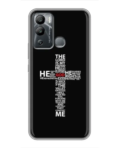 Чехол для Infinix Hot 12i с картинкой «Текстовый крест» Чехол для Infinix Hot 12i с картинкой «Текстовый крест»