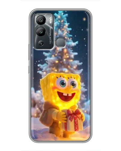 Чехол для Infinix Hot 12i с картинкой «Рождественский Спанч Боб» Чехол для Infinix Hot 12i с картинкой «Рождественский Спанч Боб»