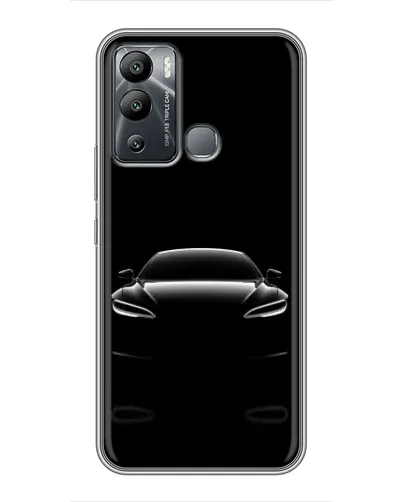 Чехол для Infinix Hot 12i с картинкой «Силуэт Tesla Night»