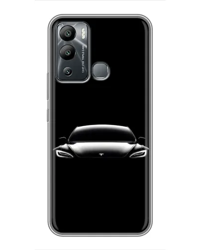Чехол для Infinix Hot 12i с картинкой «Фары Tesla Night»
