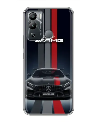 Чехол для Infinix Hot 12i с картинкой «Mercedes — белый карбон» Чехол для Infinix Hot 12i с картинкой «Mercedes — белый карбон»