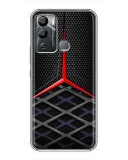 Чехол для Infinix Hot 12i с картинкой «Mercedes Carbon Grid»