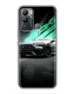 Чехол для Infinix Hot 12i с картинкой «Темный Mercedes AMG»