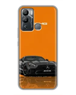 Чехол для Infinix Hot 12i с картинкой «Оранжевый Mercedes AMG»