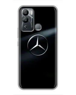 Чехол для Infinix Hot 12i с картинкой «Mercedes на металле» Чехол для Infinix Hot 12i с картинкой «Mercedes на металле»