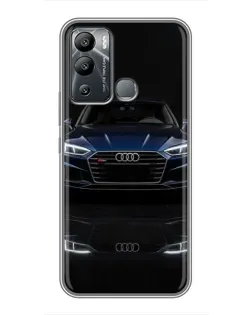 Чехол для Infinix Hot 12i с картинкой «Audi — ночное отражение»