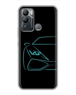 Чохол для Infinix Hot 12i з картинкою «Блакитний силует Lamborghini» Чохол для Infinix Hot 12i з картинкою «Блакитний силует Lamborghini»