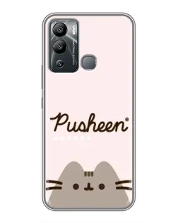 Чехол для Infinix Hot 12i с картинкой «Pusheen логотип»