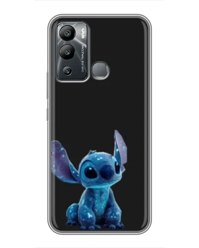 Чехол для Infinix Hot 12i с картинкой «Стич на черном»