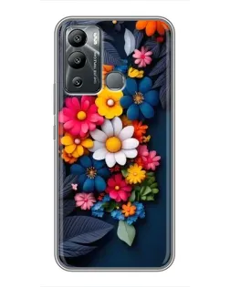 Чехол для Infinix Hot 12i с картинкой «Цветочная феерия»