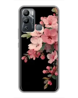 Чехол для Infinix Hot 12i с картинкой «Розовая ветка сакуры»