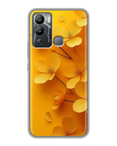Чехол для Infinix Hot 12i с картинкой «Золотые лепестки»