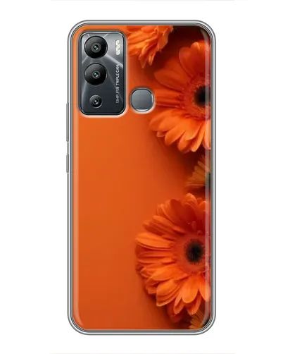 Чехол для Infinix Hot 12i с картинкой «Оранжевые герберы»