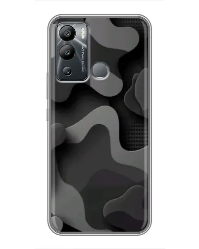 Чехол для Infinix Hot 12i с картинкой «Темный абстрактный камуфляж»