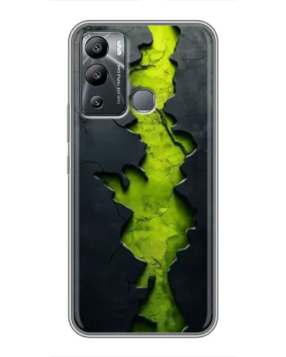 Чехол для Infinix Hot 12i с картинкой «Салатовый разлом скалы»