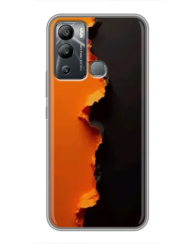 Чехол для Infinix Hot 12i с картинкой «Оранжевый разлом»