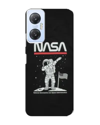Чехол для Infinix Hot 20 (5G) с картинкой «NASA — шагаем по Луне»