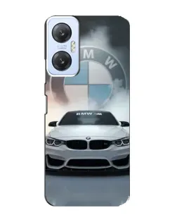 Чехол для Infinix Hot 20 (5G) с картинкой «BMW в белом дыму»