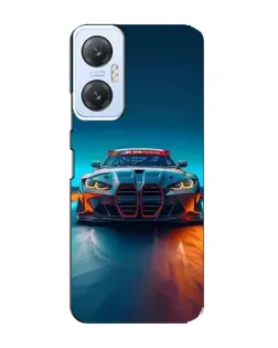 Чехол для Infinix Hot 20 (5G) с картинкой «BMW — огни неона»