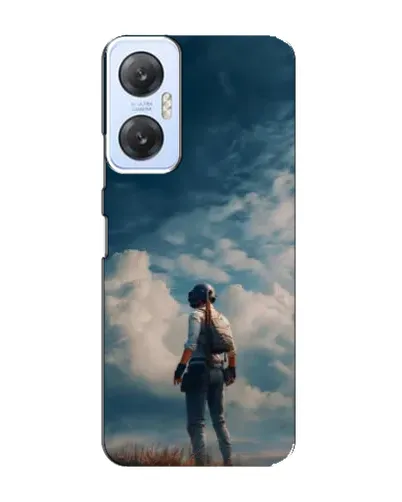 Чехол для Infinix Hot 20 (5G) с картинкой «Герой PUBG на скале»