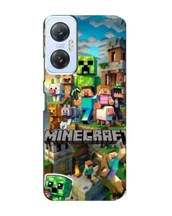 Чехол для Infinix Hot 20 (5G) с картинкой «Замок Minecraft»