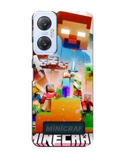 Чехол для Infinix Hot 20 (5G) с картинкой «Minecraft герои игры»