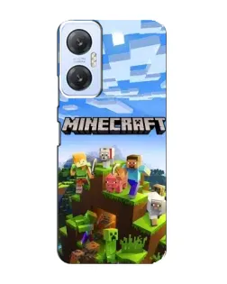 Чехол для Infinix Hot 20 (5G) с картинкой «Minecraft классический мир»