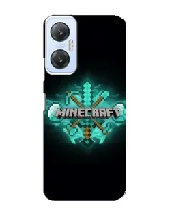 Чехол для Infinix Hot 20 (5G) с картинкой «Minecraft Diamond лого»