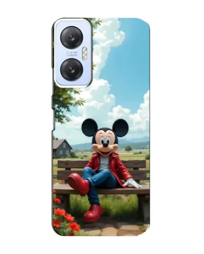Чехол для Infinix Hot 20 (5G) с картинкой «Микки на скамейке»