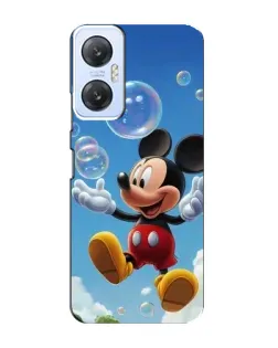 Чехол для Infinix Hot 20 (5G) с картинкой «Mickey и мыльные пузыри»