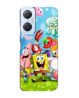 Чехол для Infinix Hot 20 (5G) с картинкой «Губка Боб и друзья»