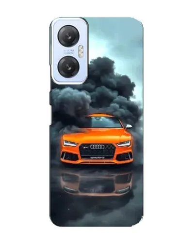 Чехол для Infinix Hot 20 (5G) с картинкой «Audi в облаках дыма»