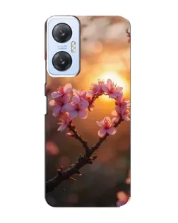 Чехол для Infinix Hot 20 (5G) с картинкой «Розовый цвет сердце на фоне заката» Чехол для Infinix Hot 20 (5G) с картинкой «Розовый цвет сердце на фоне заката»