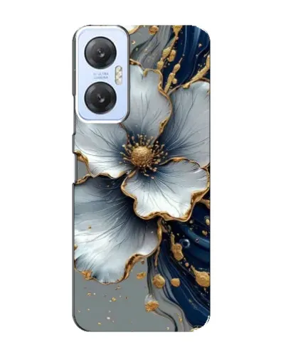 Чехол для Infinix Hot 20 (5G) с картинкой «Белый цветок и золотой флюид» Чехол для Infinix Hot 20 (5G) с картинкой «Белый цветок и золотой флюид»