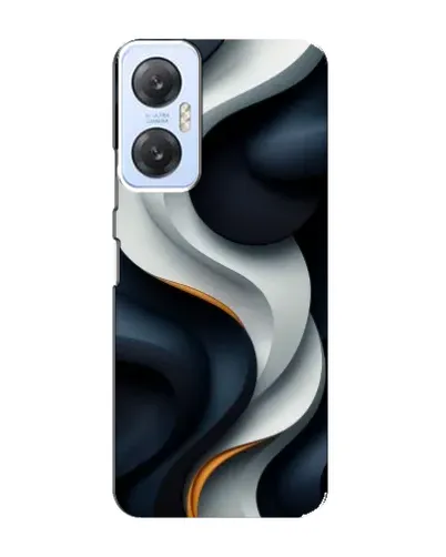 Чехол для Infinix Hot 20 (5G) с картинкой «Объемные черно-белые ленты» Чехол для Infinix Hot 20 (5G) с картинкой «Объемные черно-белые ленты»