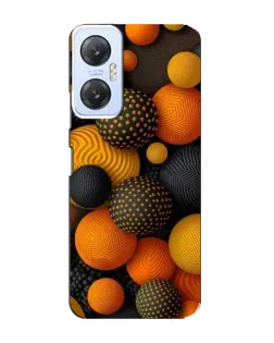 Чехол для Infinix Hot 20 (5G) с картинкой «Объемные оранжевые сферы»