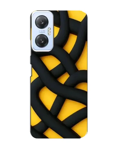 Чехол для Infinix Hot 20 (5G) с картинкой «Черное желтое переплетение» Чехол для Infinix Hot 20 (5G) с картинкой «Черное желтое переплетение»