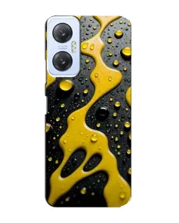 Чехол для Infinix Hot 20 (5G) с картинкой «Жидкое желтое золото»