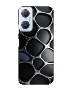 Чехол для Infinix Hot 20 (5G) с картинкой «Объемная темная решетка»