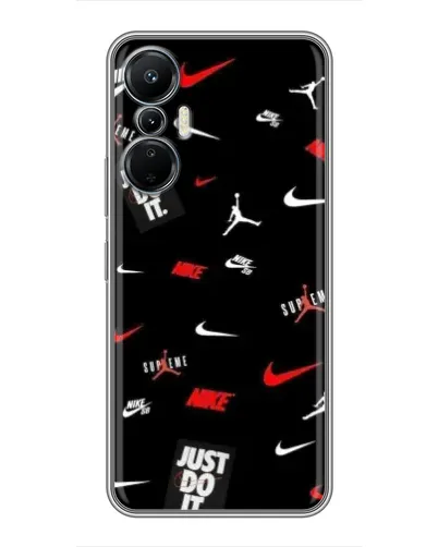 Чехол для Infinix Hot 20 (4G) с картинкой «Nike Mix Pattern»