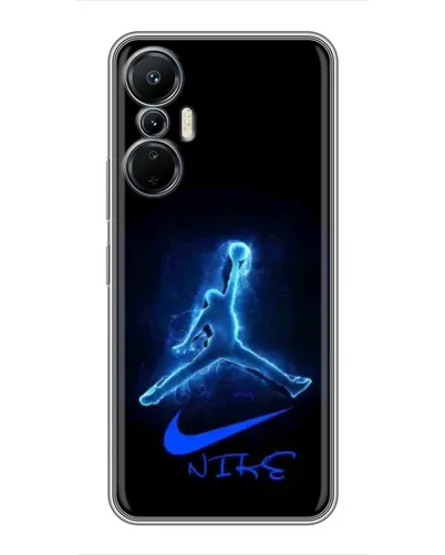 Чехол для Infinix Hot 20 (4G) с картинкой «Jordan Neon Blue»