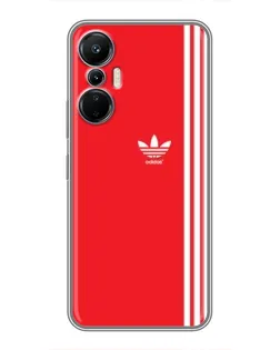 Чехол для Infinix Hot 20 (4G) с картинкой «Красный минимализм Adidas»