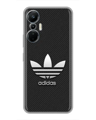 Чехол для Infinix Hot 20 (4G) с картинкой «Adidas Карбоновая текстура»