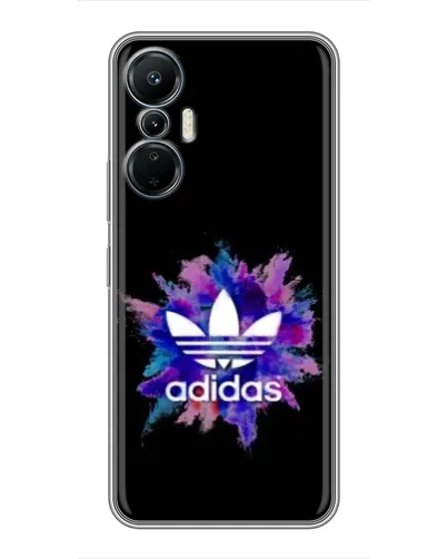 Чехол для Infinix Hot 20 (4G) с картинкой «Взрыв красок Adidas»
